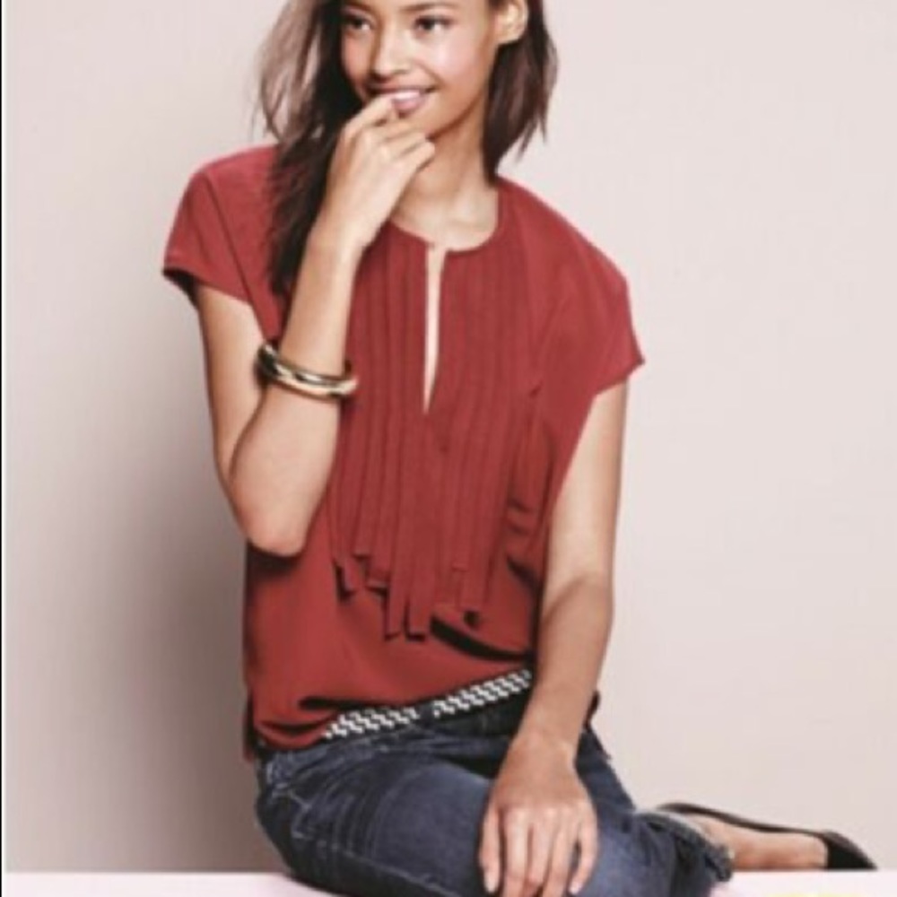 BLACK J. Crew grosgrain ribbon top